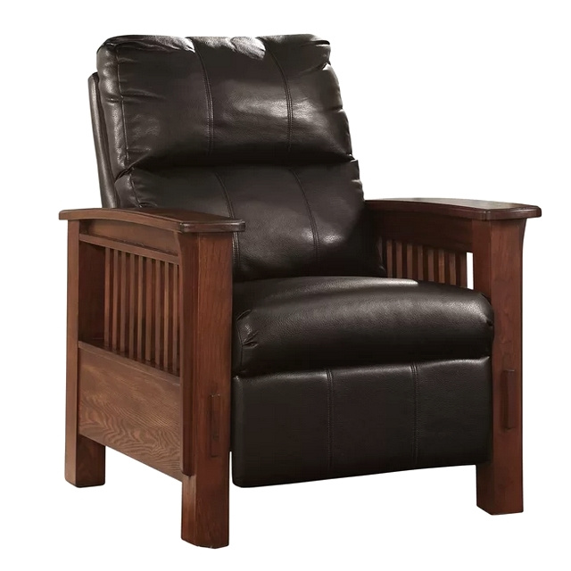 Mission Craftsman Leather Morris Recliner